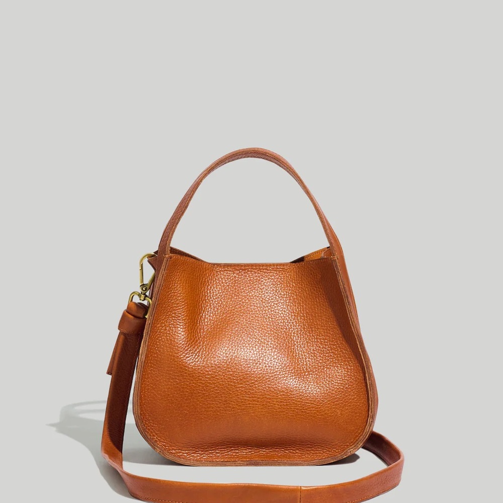 Madewell Sydney Crossbody Leather Bag Burnished Caramel